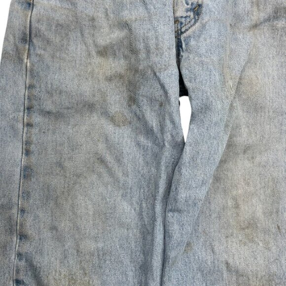 Levi's 550 Jeans Distressed Relaxed Tapered Men's 32 x 29.5 Frays Fade Stains - Picture 9 of 9